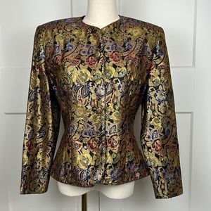 80's Brocade Metallic Blazer